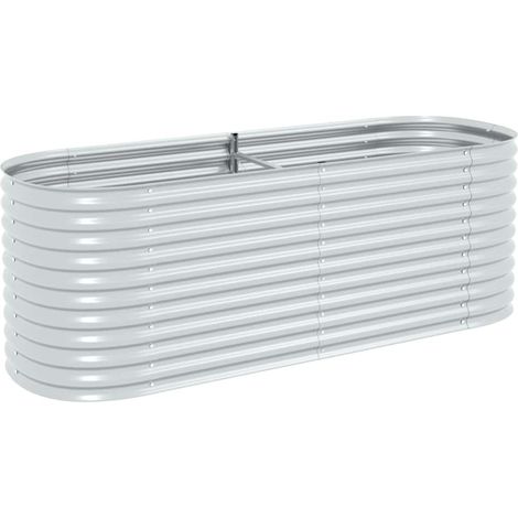Maison Exclusive - Letto Rialzato Giardino 240x80x81 cm in Acciaio Zincato Argento