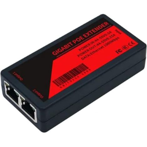 Carriere Extension POE Répéteur POE 2 Ports 1000 Mbps avec IEEE 802.3Af Extension POE Giga100 Mètres pour Caméra IP NVR Installation Facile (1/5)
