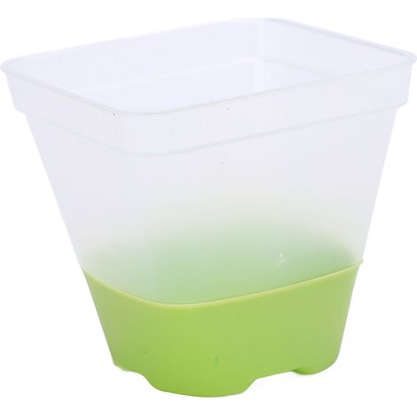 Lot de 6 pots de semis transparents en plastique réutilisable avec trous de drainage, base en silicone et couvercles, 3 pouces, pour démarrage de plantes (1/5)