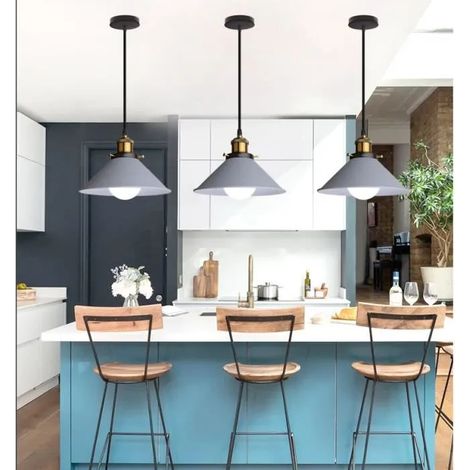 Lot de 3 Lustre Luminaire Moderne,E27 Lampe Suspension Industrielle Vintage Style Edison pour Salon Chambre (1/4)