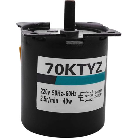 Moteur à engrenage à faible vitesse 220 V AC 40 W 70KTYZ Moteur synchrone à aimant permanent Direction réglable Couple élevé Moteur à faible bruit (1/5)