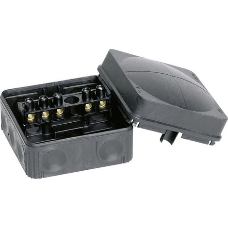 Wiska 10061998 Abzweigkasten (L x B x H) 76 x 76 x 51 mm Schwarz (RAL 9005) IP66 1 St.