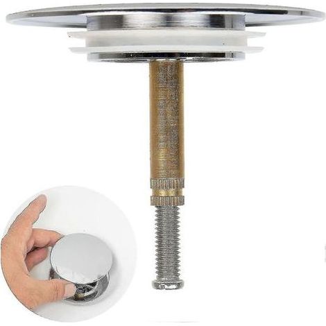 Bouchon de baignoire. 70 mm. double joint. réglable en hauteur. bouchon de baignoire universel (1/5)
