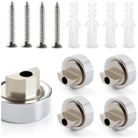 4pcs Support Tuyaux Réglable pour Φ19-22mm, Pince de Support Tube à Montage Mural en Acier Inox avec 12pcs vis et tubes d'expansion, Collier de Serrage Plafond pour la Fixation ou de Barres