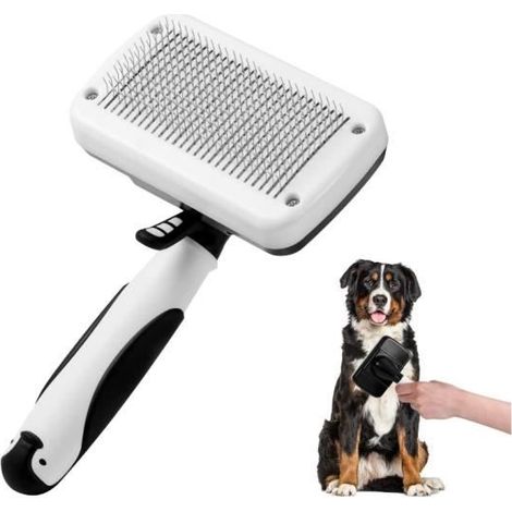 Brosse Chiens,Brosse Autonettoyante à épiler pour Chiens et Chats Brosse Toilettage Animaux,Brosse Poils pour Chiens,Épilation en Un (1/4)
