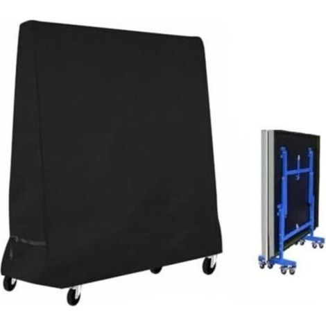 Housse pour Table de Ping Pong Extérieure , Résistance à la Déchirure, à l’Eau et au Vent , Imperméable Bâche de Protection pour Table Ping-pong, Noir, 185 x 70 x 165 cm (1/5)