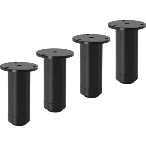 4 Pièces 80mm Pieds de Meubles Réglables, Pieds D'armoire, Jambes de Canapé, Pieds de Support pour Meubles, Armoires, Étagères de Support pour Armoires de Rangement (Hauteur Réglable 0-25mm) (1/5)