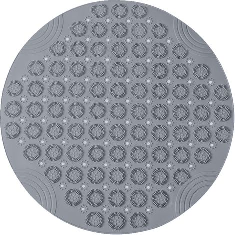 Tapis de bain antidérapant, tapis de douche, bac de douche antidérapant avec ventouse et trou d'évacuation. (1/5)