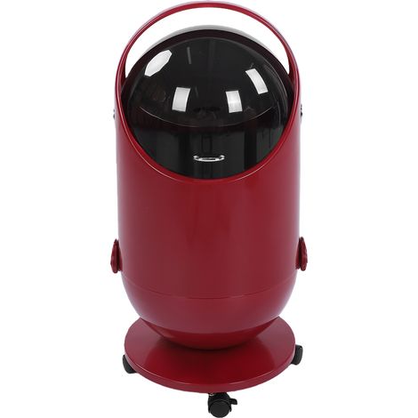 Poubelle avec couvercle, roues verrouillables silencieuses, poignée de seau intérieure amovible de 15 L, poubelle multifonctionnelle moderne en PP pour la maison, la chambre à coucher, le salon, rouge (1/5)