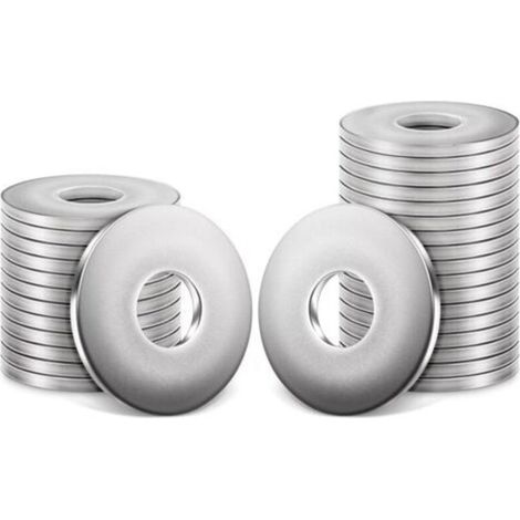 Rondelles Metal M10, 50 Pièces Rondelle Inox M10 x 25mm, Rondelles Plates Acier Inoxydable Rondelles, DIN9021 / ISO7093 Penny Rondelles Acier Inoxydable Rondelles (1/5)