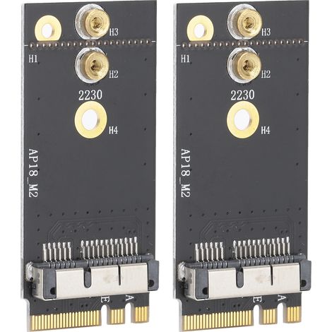 2 Pièces Adaptateur pour Carte Réseau Sans Fil BCM94360CS2/BCM943602CS, Compatible OS X vers Interface NGFF (1/5)