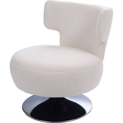 Amadeus - Fauteuil en bouclette et métal Valeria (1/4)