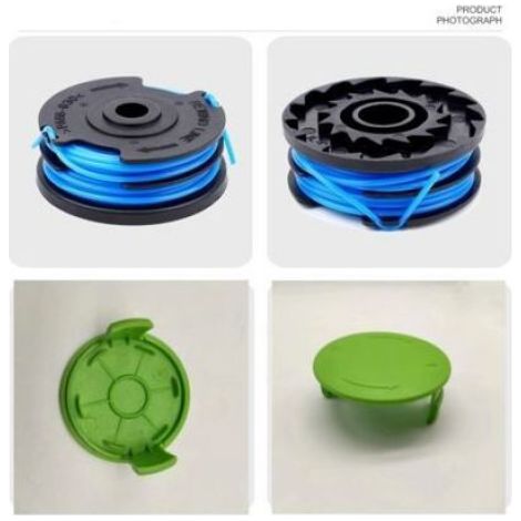Bobine De Coupe-bordures - Fil Nylon 1 6 Mm - Pour Tondeuses Greenworks G40LT G40LTK2 2101507 - 2 Pièces (1/5)