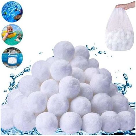 Balles Filtrantes, 800gRéutilisables Balle Filtrante Piscine,Remplacer de Sable Filtration Piscine,Convient aux systèmes de Filtration pour Piscine (1/4)