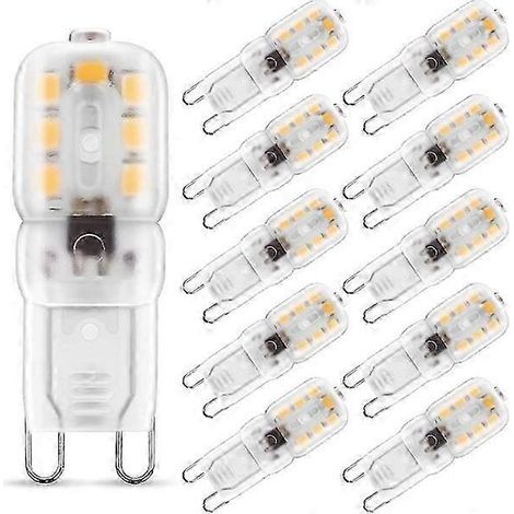 Ampoules G9 2W blanc chaud 3000K 230V 180lm (lot de 10) (1/5)