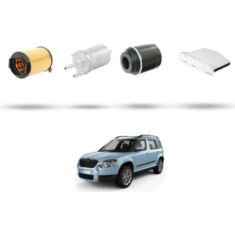 Kit tagliando 4 filtri compatibile con Skoda YETI (5L) 1.4 TSI 90kw Dal 2010 (1/5)