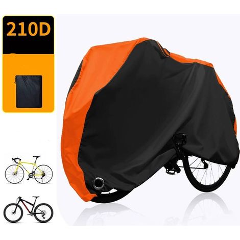 Ganzjahres-Fahrradabdeckung - Sonnenschutz-Fahrradabdeckung - Wasser- und winddichte Mountainbike-Abdeckung - Orange und Schwarz - XL (200  70  110 cm)