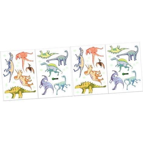 2 Ensembles Autocollants Muraux Fluorescents Dinosaures Pour Garçon Fille Décorations Murales Pour Chambre Garçon Fille 2 Feuilles2 (1/5)