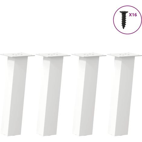 Couchtischbeine 4 Stk. Weiß 30 cm Stahl