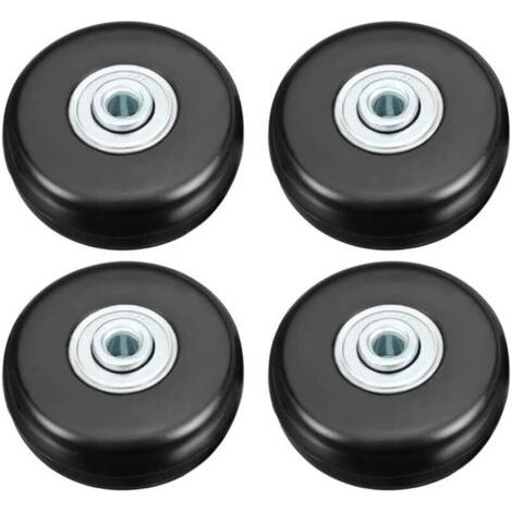 Roulette Valise, Bagage Valise Réparation Roulette Charge Lourd 50mm Muette Caoutchouc Universelle Pivotante Roue Rechange Transport Remplace Roulette 4PCS pour Valise/Bagage/Sac à Dos/Voyage-- (1/5)
