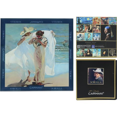 Carmani, posavasos de cristal aprox. 11,5 x 11,5 cm - sorolla/Después del baño (1/5)