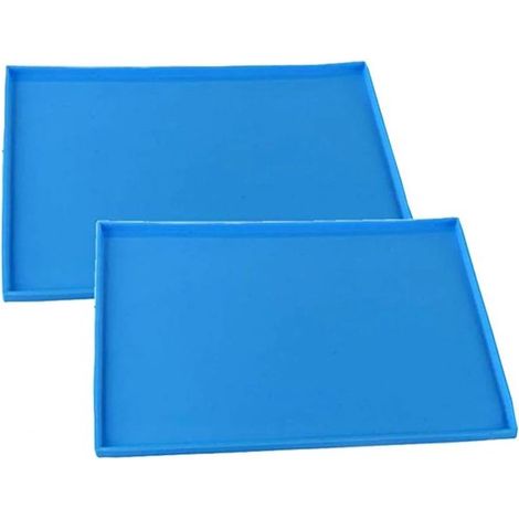 Stampo in silicone a 2 pezzi per rotoli di torta, tappetino da forno antiaderente, tappetino da forno multiuso, stampo per rotoli di pan di Spagna, flessibile, blu, 25 e 30 cm (1/5)