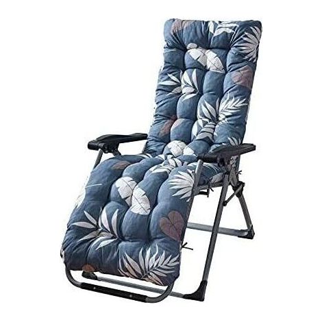 Coussin épais pour chaise longue - Doux et confortable - Pour terrasse, jardin, chaise longue - Coussin d’extérieur imprimé (1/5)