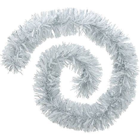 Boa guirnalda de Navidad 150x8x2m plata y blanco - Atmosphera créateur d'intérieur