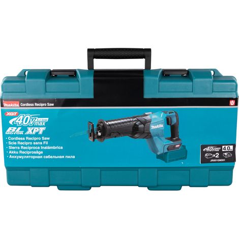 Scie sabre Makita JR001GM201 40 V 2x4 0 Ah accu.