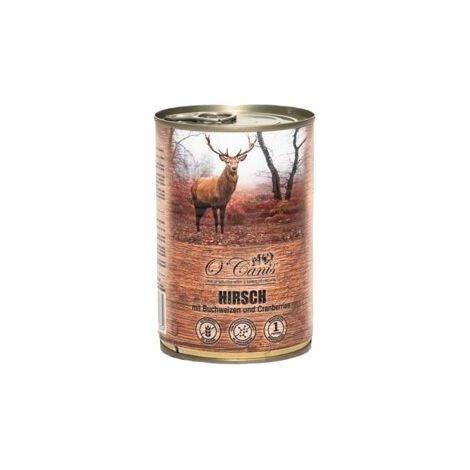 Nourriture humide pour chien OCANIS Cerf au sarrasin 400 g (1/2)