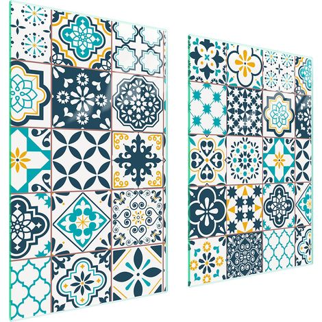TABLERO PROTECTOR DE VIDRIO PARA COCINA 65x52 MOSAICO (1/5)