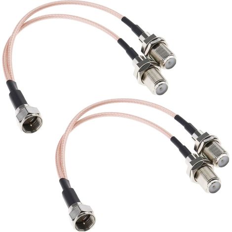 2pcs F Type RG316 Câble Coaxial F Mâle à F Double Câble Répartiteur Femelle 12cm 50 Ohm 3 Voies Combiner Adaptateur pour Télévision par Câble CATV Magnétoscope DVD HD-TV (1/5)