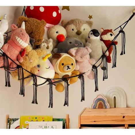 Filiyano-Filet noir ou hamac pour peluches, rangement pour hamac en peluche (1/3)