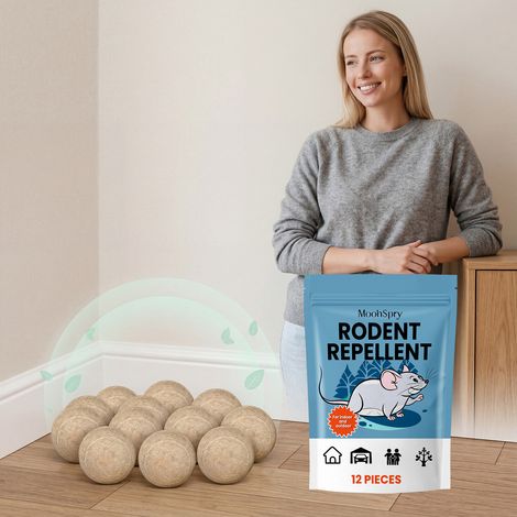 Rattenabwehrtabletten mit Pflanzenextrakten, milde Formel, bieten kontinuierlichen und wirksamen Schutz für Ihr Zuhause. Praktische Packung mit 12 Stück. -- BIEMMEDUE (1/5)