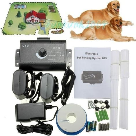 Clôture Électrique - TEMPSA - Collier Anti Fugue - Étanche - Invisible - Pour 2 Chiens