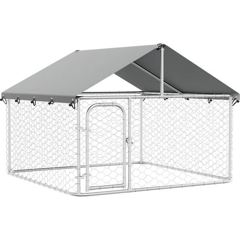 Maison Exclusive - Outdoor-Hundezwinger mit Dach 200x200x150 cm