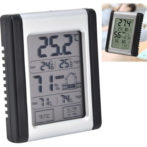 Hochpräzises digitales Innenthermometer und Hygrometer mit Touchscreen für Garten, Schlafzimmer und Wohnbereich. (1/5)