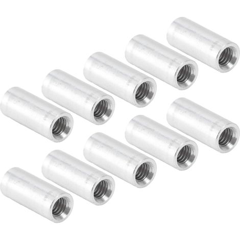 Lot de 10 rondelles cylindriques filetées en alliage d'aluminium, adaptées aux maquettes de quadricoptères à monter soi-même, M4 x 0,7 mm, 14 mm (1/5)