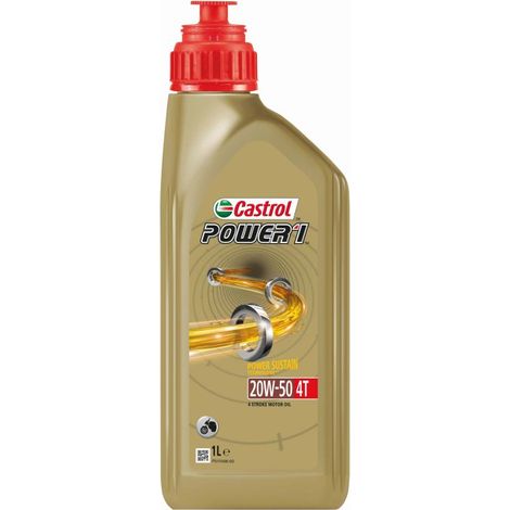CASTROL 20W50 1L POWER 1 4T MINÉRAL/MOTO