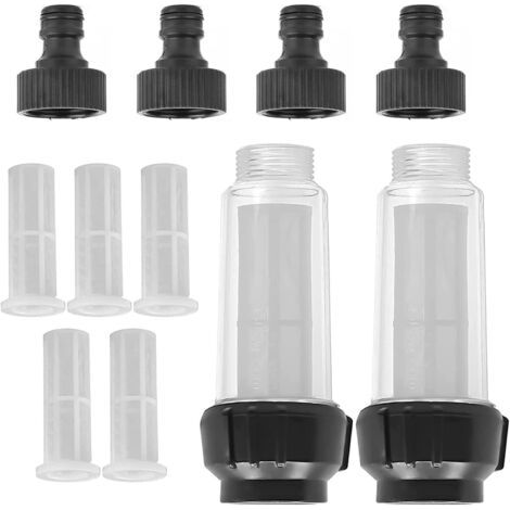 royaluxe-2 Pièces Kit de Filtres à Eau 3/4", Filtre Tuyau Arrosage, Filtre à Eau pour Nettoyeur, Filtre à Eau pour Tuyau D'arrosage, Pour Nettoyeur Haute Pression, Pompe de Jardin, Arrosage de Jardin (1/4)