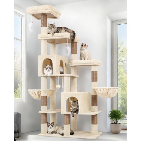 Solide Arbre a Chat Niches 45CM Plateforme pour Grand Chats (1/5)