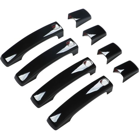 Habitacles poignées porte exterieures noir brillant ABS Lot de 8 pour Land Rover Discovery 4 LR4 2010-2016 (1/5)