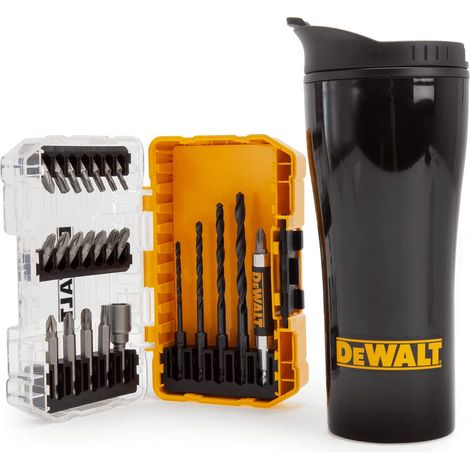 DeWALT DT70707-QZ - Juego de puntas de destornillador (26 piezas) Incluye vaso, color negro y amarillo.