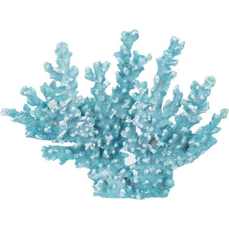 Décoration nautique en corail bleu, figurine en résine, ornement nautique, style côtier, art marin, décoration aquatique (1/4)