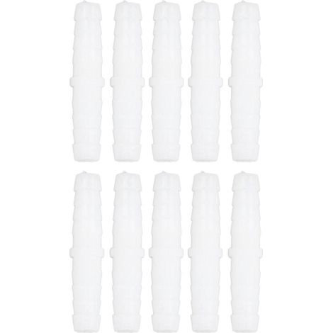 10 pièces tuyau en plastique Barb raccord droit égal barbelé épisseur Mender Joint Union adaptateur 6-6mm (1/5)