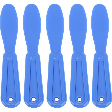5 pièces Spatules en Plastique pour Mélange de Plâtre Dentaire, Couteau à Alginate pour Empreintes, Bleu Foncé (1/5)