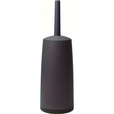 Brosse De Toilette - Support Fermé Avec Aération Intégrée - Design Minimaliste Japonais - Noir Mat - 1 Pièce (1/4)