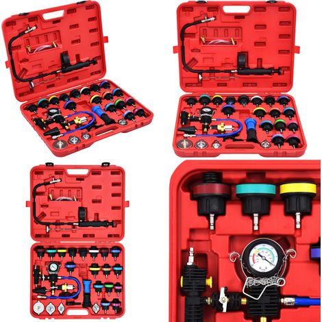 Testeur de pression pour refroidissement et bouchon 28 pcs - Outil De Diagnostic Voiture - Testeur De Pression Radiateur - Kit Entretien Moteur - Outils Mécanique Auto - Kit Réparation Climatisation - (1/5)