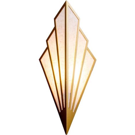 Applique murale de style moderne, appliques murales Art déco minimalistes Chambre allée Salon Support de lumière murale Prise E14 (ampoule non incluse) (Cuivre) (1/5)