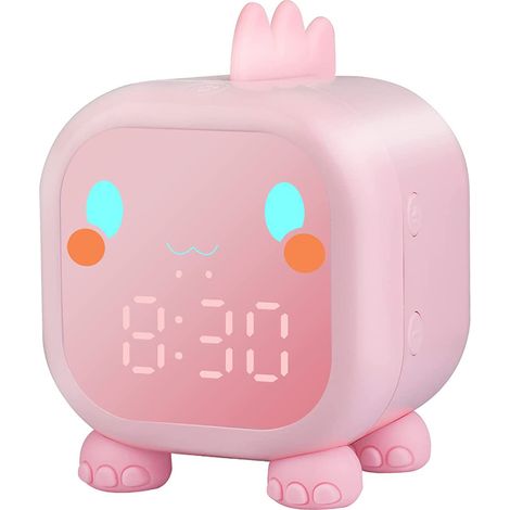 Réveil dinosaure amusant, réveil pour enfants, réveil silencieux, réveil de chevet avec veilleuse colorée, réveil pour chambre, aide au sommeil pour garçons et filles